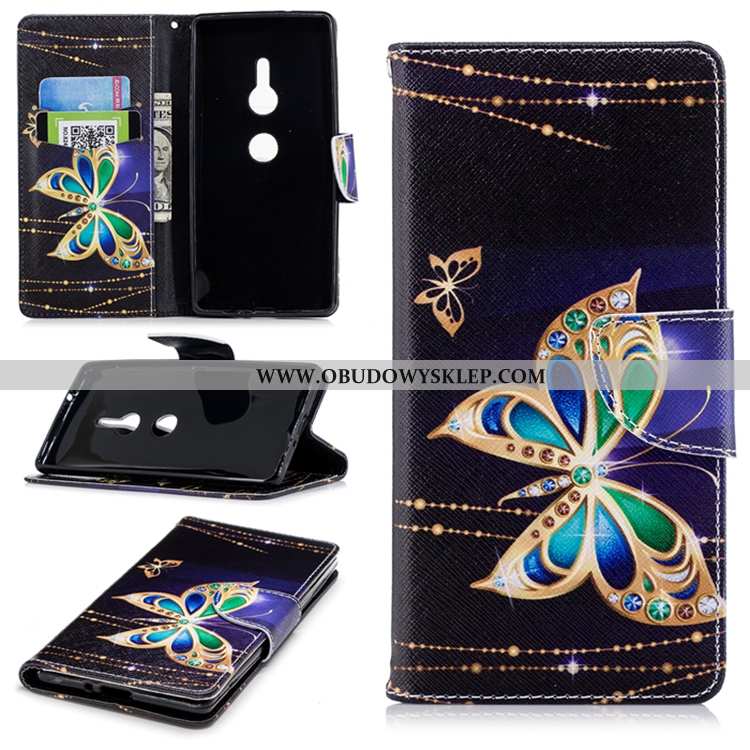 Etui Sony Xperia Xz2 Trendy Futerał Relief, Sony Xperia Xz2 Miękki Silikonowe Granatowy
