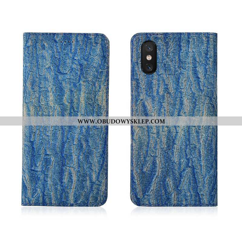 Etui Xiaomi Mi 8 Pro Ochraniacz Mały Etui, Futerał Xiaomi Mi 8 Pro Skórzane Niebieska