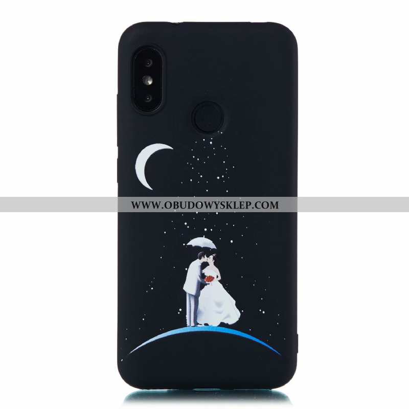 Etui Xiaomi Mi A2 Lite Kreskówka Czarny Etui, Futerał Xiaomi Mi A2 Lite Miękki All Inclusive Czarna