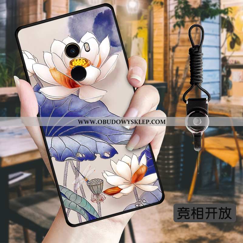 Etui Xiaomi Mi Mix 2 Relief Zielony Osobowość, Futerał Xiaomi Mi Mix 2 Kwiaty Mały Zielone