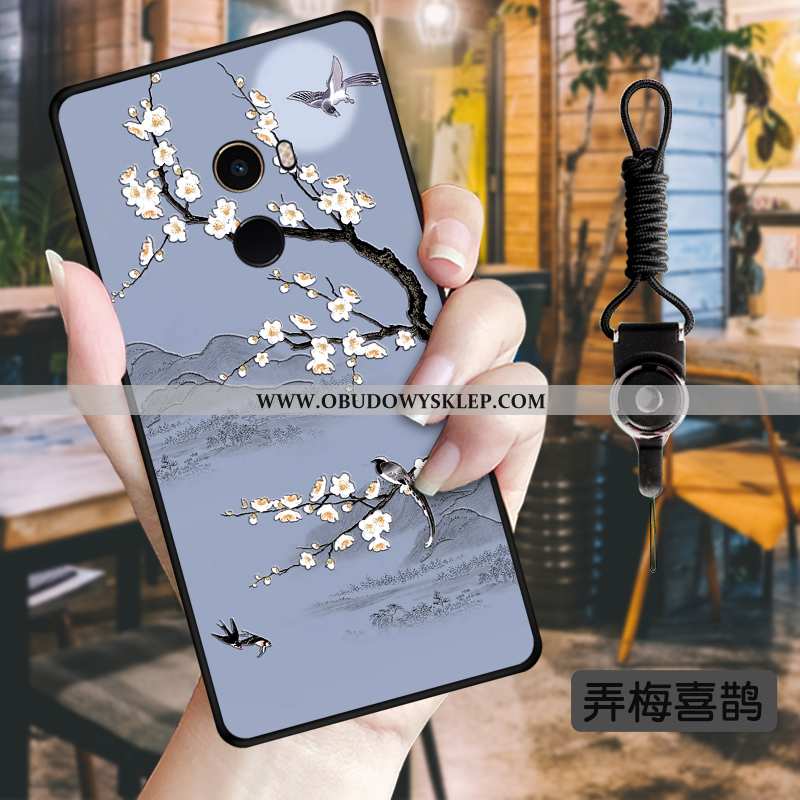 Etui Xiaomi Mi Mix 2 Relief Zielony Osobowość, Futerał Xiaomi Mi Mix 2 Kwiaty Mały Zielone