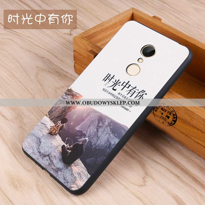 Etui Xiaomi Redmi 5 Miękki Mały Czerwony, Futerał Xiaomi Redmi 5 Silikonowe Telefon Komórkowy Biała