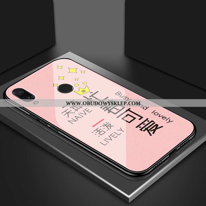 Etui Xiaomi Redmi 7 Ochraniacz Trendy Anti-fall, Futerał Xiaomi Redmi 7 Szkło Silikonowe Czarna