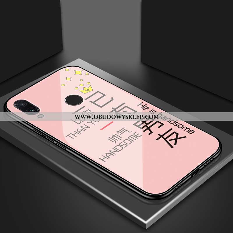 Etui Xiaomi Redmi 7 Ochraniacz Trendy Anti-fall, Futerał Xiaomi Redmi 7 Szkło Silikonowe Czarna