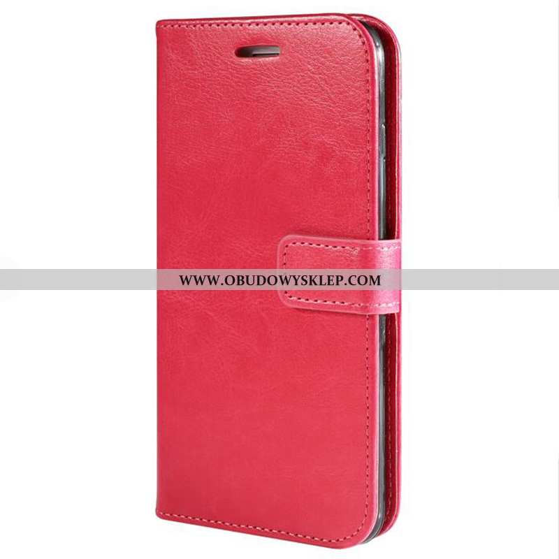 Etui Xiaomi Redmi 7a Miękki Anti-fall Skórzane Etui, Futerał Xiaomi Redmi 7a Ochraniacz Czerwony Kaw