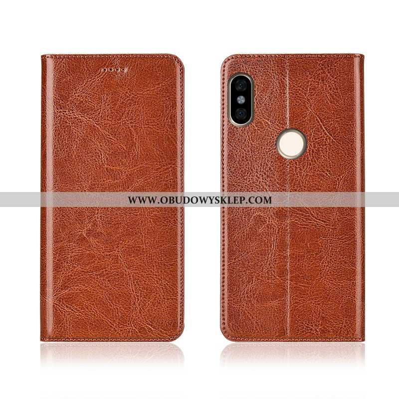 Etui Xiaomi Redmi Note 6 Pro Wzór Mały Prawdziwa Skóra, Futerał Xiaomi Redmi Note 6 Pro Miękki Klapa