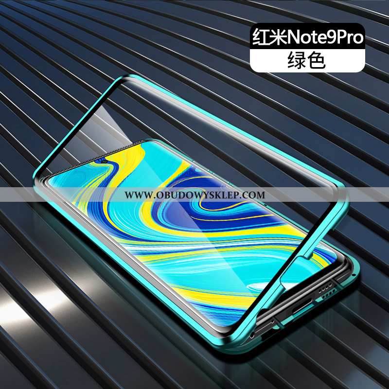 Etui Xiaomi Redmi Note 9 Pro Metal Granica, Futerał Xiaomi Redmi Note 9 Pro Ochraniacz Zielone