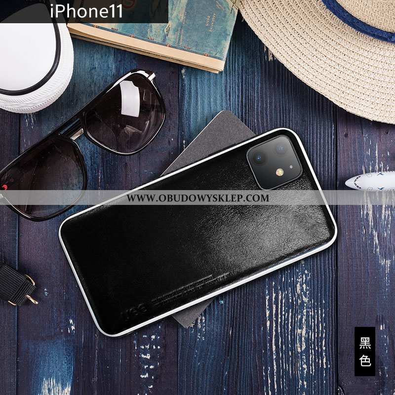 Etui iPhone 11 Miękki Trendy Żółty, Futerał iPhone 11 Prawdziwa Skóra All Inclusive Żółta