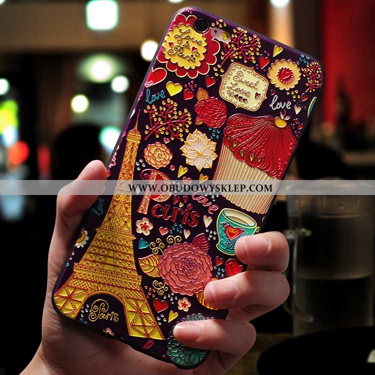 Etui iPhone 6/6s Plus Nubuku Nowy Miękki, Futerał iPhone 6/6s Plus Wiszące Ozdoby Kreskówka Rozowa