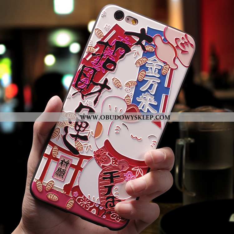 Etui iPhone 6/6s Plus Nubuku Nowy Miękki, Futerał iPhone 6/6s Plus Wiszące Ozdoby Kreskówka Rozowa