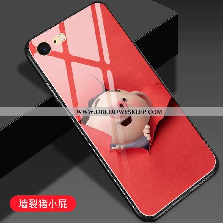 Etui iPhone 8 Ochraniacz Mały Zakochani, Futerał iPhone 8 Szkło Czerwony Netto Rozowa