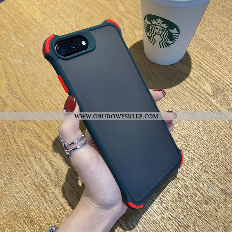Etui iPhone 8 Plus Silikonowe Czerwony Proste, Futerał iPhone 8 Plus Nubuku Anti-fall Czerwona