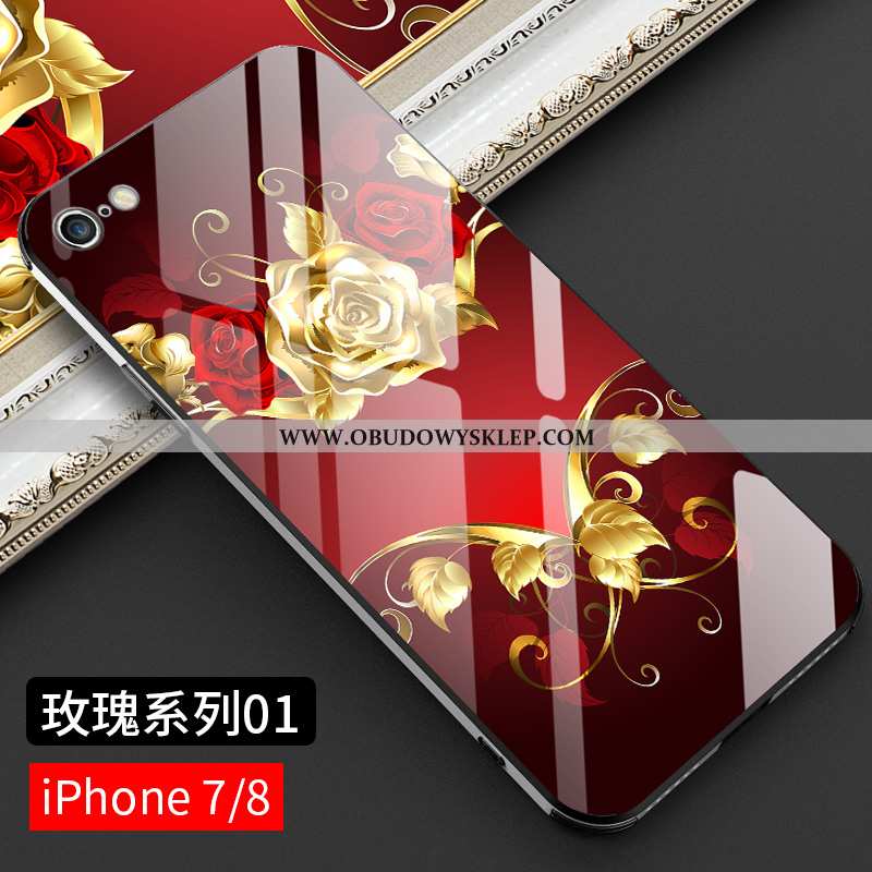Etui iPhone 8 Szkło Cienkie Niebieski, Futerał iPhone 8 Moda Osobowość Niebieska