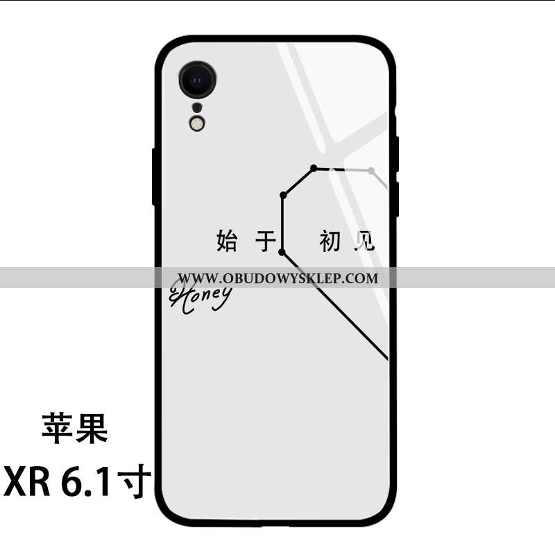 Etui iPhone Xr Trendy Lustro Zakochani, Futerał iPhone Xr Silikonowe Szkło Czarna