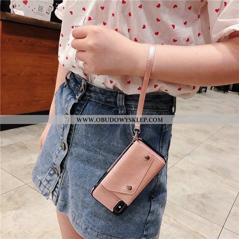 Etui iPhone Xs Max Trendy Czerwony Netto Czerwony, Futerał iPhone Xs Max Skórzane Pakiet Kart Czerwo