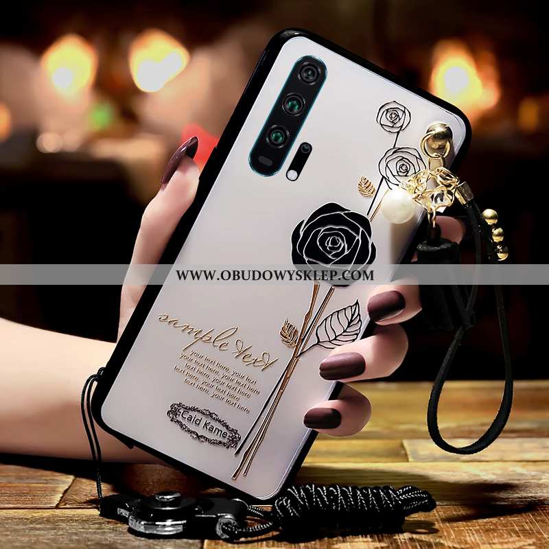 Futerał Honor 20 Pro Silikonowe Anti-fall Miękki, Pokrowce Honor 20 Pro Ochraniacz Wspornik Biała