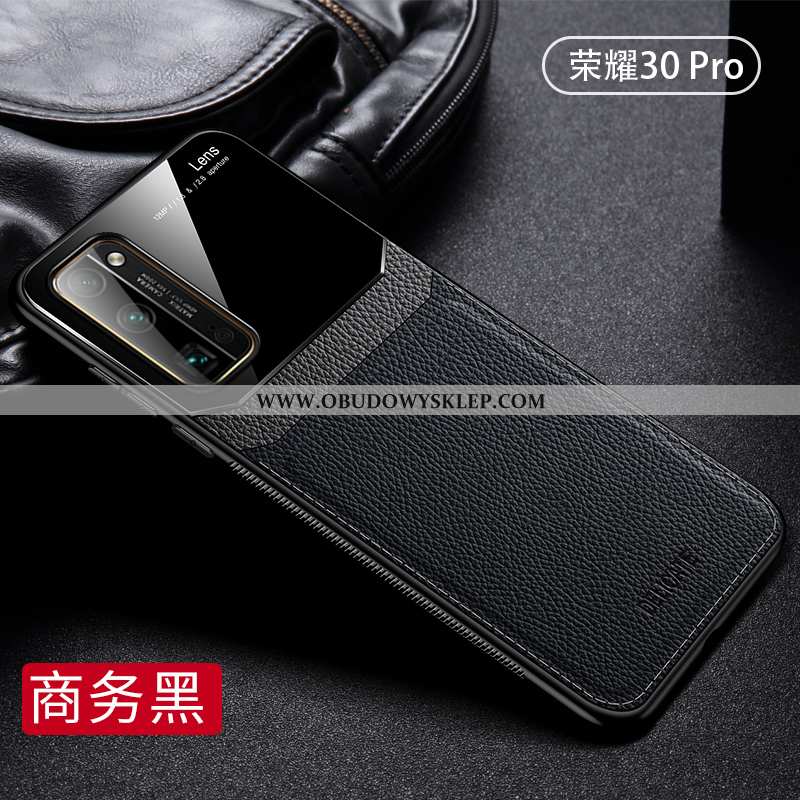 Futerał Honor 30 Pro Trendy Czarny All Inclusive, Pokrowce Honor 30 Pro Super Skórzane Etui Czarna
