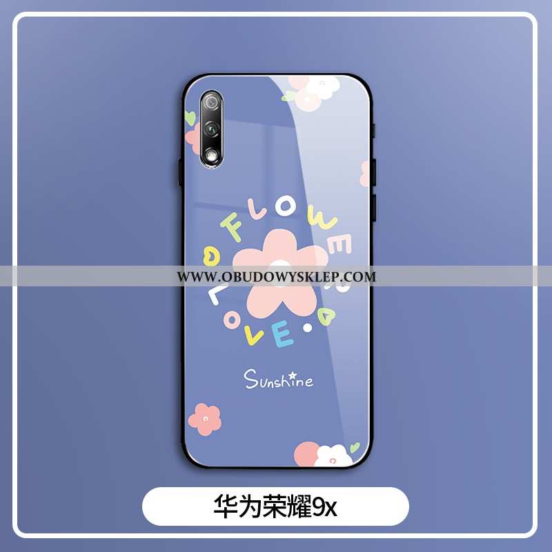 Futerał Honor 9x Kreatywne Mały Szkło, Pokrowce Honor 9x Silikonowe All Inclusive Fioletowy