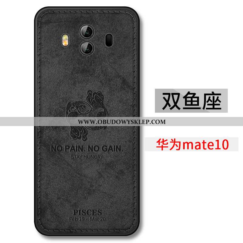 Futerał Huawei Mate 10 Super Czarny Futerał, Pokrowce Huawei Mate 10 Cienkie Nubuku Czarna