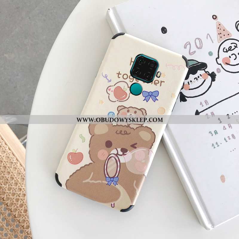 Futerał Huawei Mate 30 Lite Silikonowe Biały Anti-fall, Pokrowce Huawei Mate 30 Lite Ochraniacz Tren