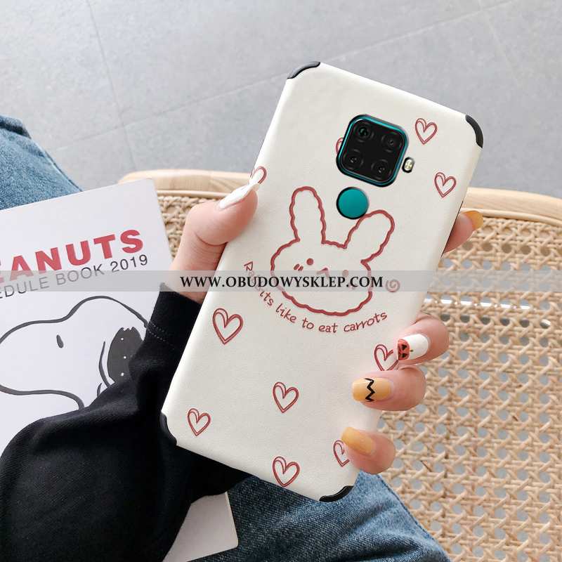 Futerał Huawei Mate 30 Lite Silikonowe Biały Anti-fall, Pokrowce Huawei Mate 30 Lite Ochraniacz Tren