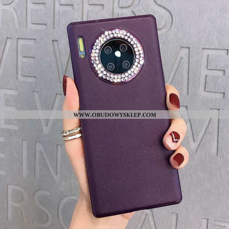 Futerał Huawei Mate 30 Ochraniacz Purpurowy Futerał, Pokrowce Huawei Mate 30 Rhinestone Trendy Fiole