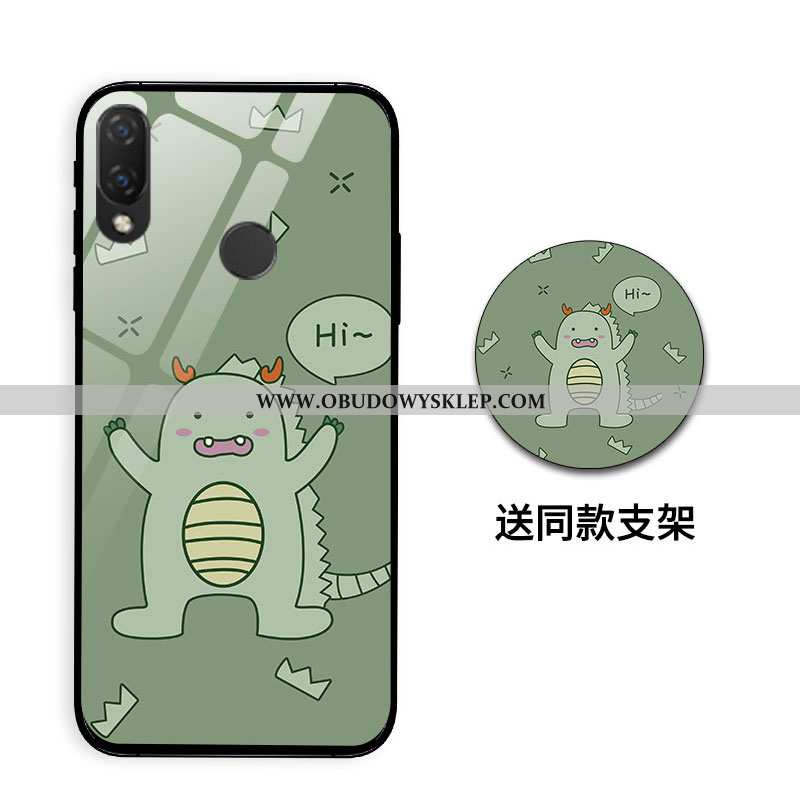 Futerał Huawei P Smart+ Kreatywne Silikonowe Etui, Pokrowce Huawei P Smart+ Kreskówka Smok Zielone