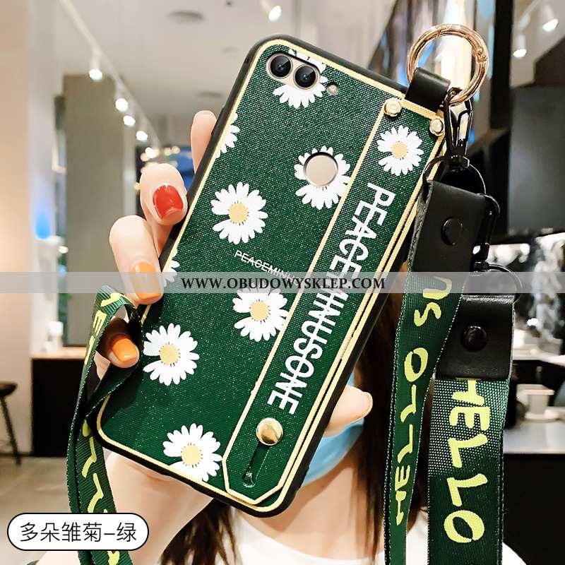 Futerał Huawei P Smart Wiszące Ozdoby Kolor Sztuka, Pokrowce Huawei P Smart Osobowość Nubuku Zielone