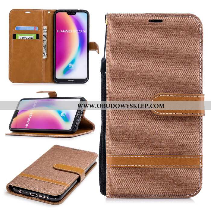 Futerał Huawei P20 Lite Ochraniacz Czerwony Etui, Pokrowce Huawei P20 Lite Skórzane Etui Anti-fall C