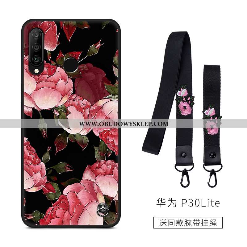 Futerał Huawei P30 Lite Osobowość Zakochani Vintage, Pokrowce Huawei P30 Lite Kreatywne Etui Czarna