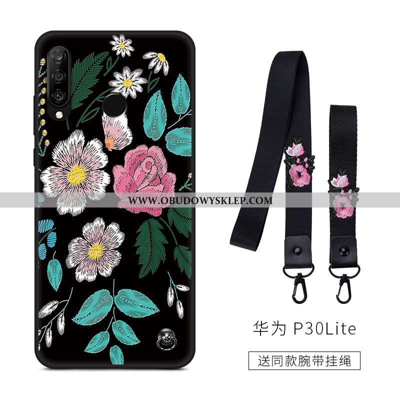Futerał Huawei P30 Lite Osobowość Zakochani Vintage, Pokrowce Huawei P30 Lite Kreatywne Etui Czarna