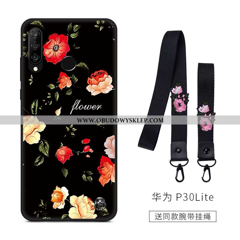 Futerał Huawei P30 Lite Osobowość Zakochani Vintage, Pokrowce Huawei P30 Lite Kreatywne Etui Czarna