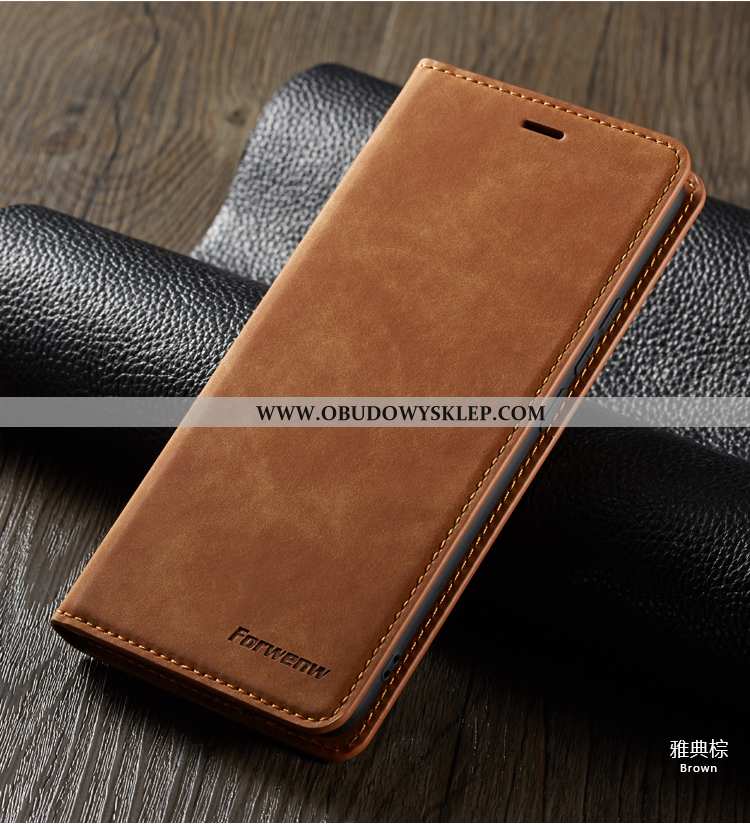 Futerał Huawei P30 Lite Xl Skórzane Etui Khaki Futerał, Pokrowce Huawei P30 Lite Xl Telefon Komórkow