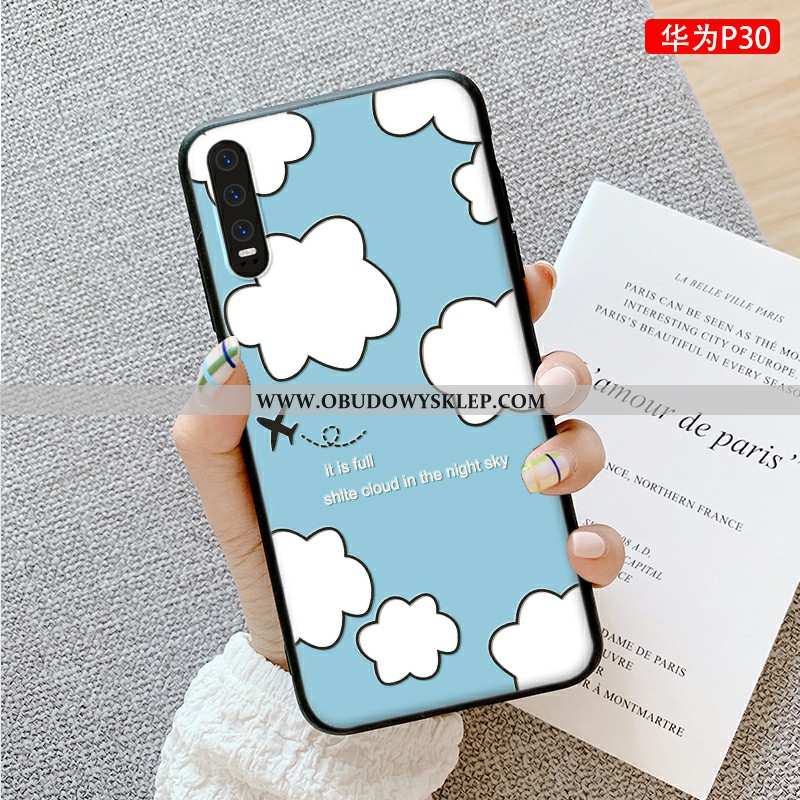Futerał Huawei P30 Ochraniacz Telefon Komórkowy Zielony, Pokrowce Huawei P30 Relief Kreskówka Zielon