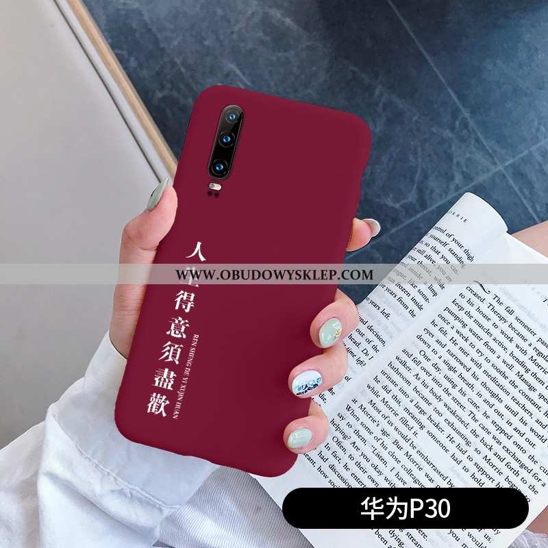 Futerał Huawei P30 Osobowość Etui, Pokrowce Huawei P30 Kreatywne Cienkie Czerwona