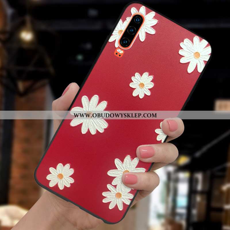 Futerał Huawei P30 Piękny Telefon Komórkowy Anti-fall, Pokrowce Huawei P30 Cienkie Nowy Czerwona