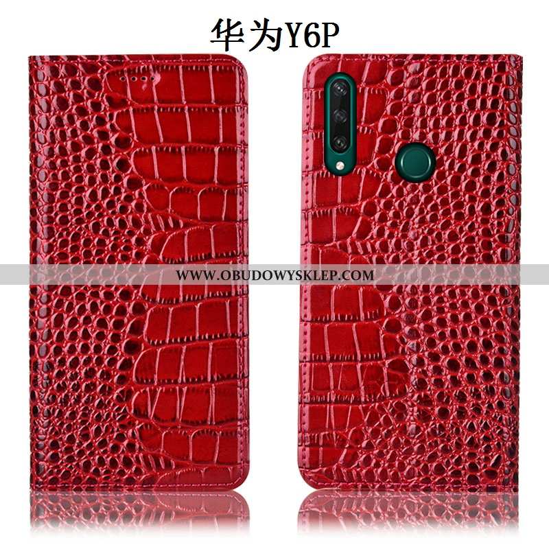 Futerał Huawei Y6p Ochraniacz Anti-fall, Pokrowce Huawei Y6p Prawdziwa Skóra Niebieski Niebieska