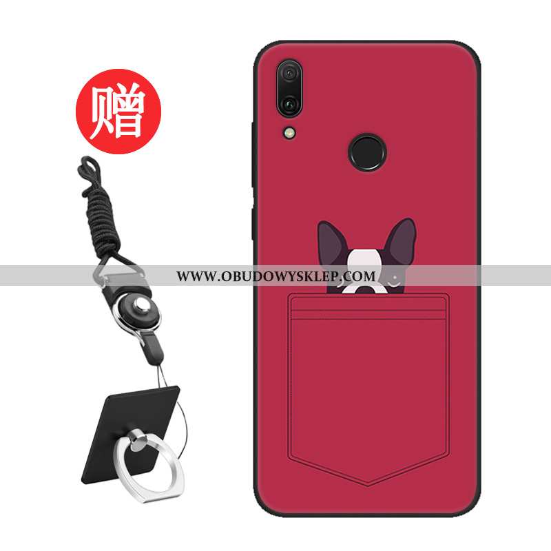 Futerał Huawei Y7 2020 Piękny Dostosowane 2020, Pokrowce Huawei Y7 2020 Trendy Szkło Hartowane Czerw
