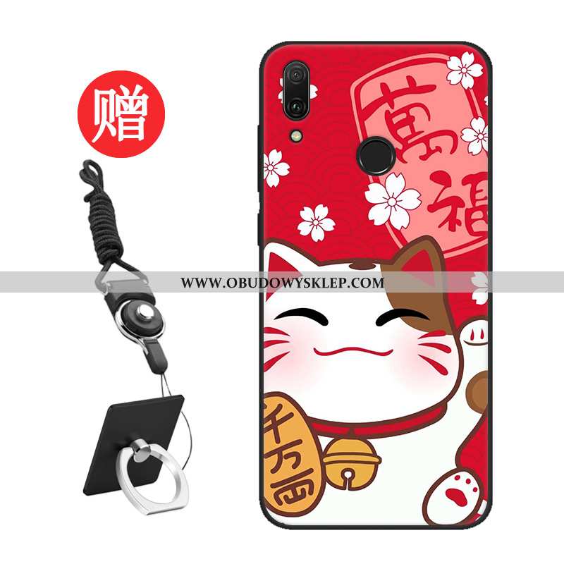 Futerał Huawei Y7 2020 Piękny Dostosowane 2020, Pokrowce Huawei Y7 2020 Trendy Szkło Hartowane Czerw