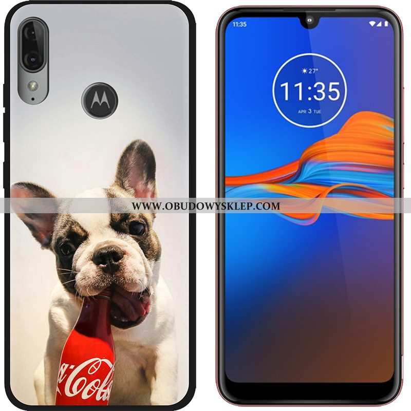 Futerał Moto E6 Plus Trendy Kolor Kreskówka, Pokrowce Moto E6 Plus Nubuku Kreatywne Fioletowy