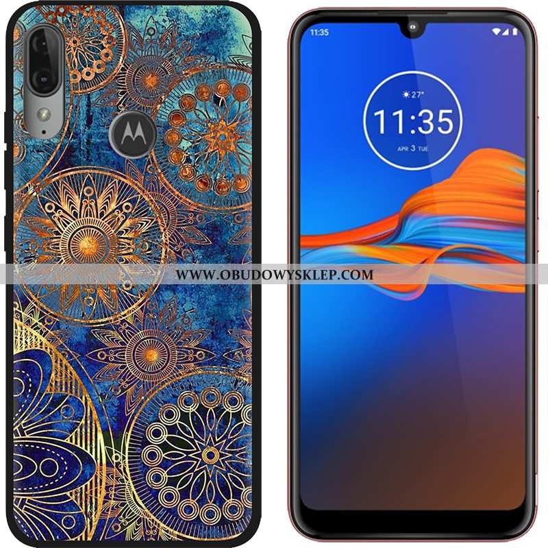 Futerał Moto E6 Plus Trendy Kolor Kreskówka, Pokrowce Moto E6 Plus Nubuku Kreatywne Fioletowy
