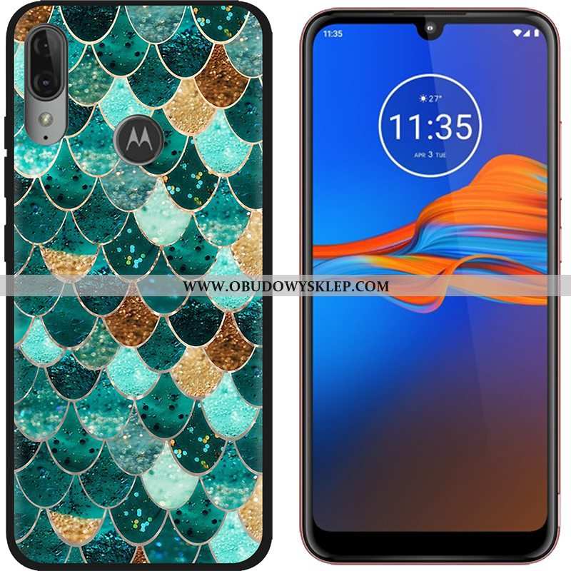 Futerał Moto E6 Plus Trendy Kolor Kreskówka, Pokrowce Moto E6 Plus Nubuku Kreatywne Fioletowy