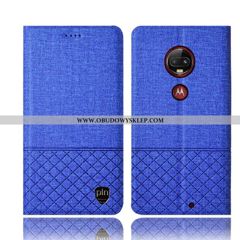 Futerał Moto G7 Plus Bawełna I Len Telefon Komórkowy Futerał, Pokrowce Moto G7 Plus Skórzane Etui An