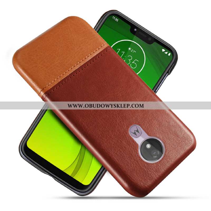 Futerał Moto G7 Power Prawdziwa Skóra Jakość Futerał, Pokrowce Moto G7 Power Ochraniacz Czarny Czarn