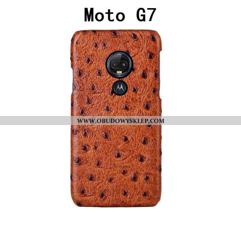 Futerał Moto G7 Wzór Ptak Skóra, Pokrowce Moto G7 Ochraniacz Kreatywne Czarna