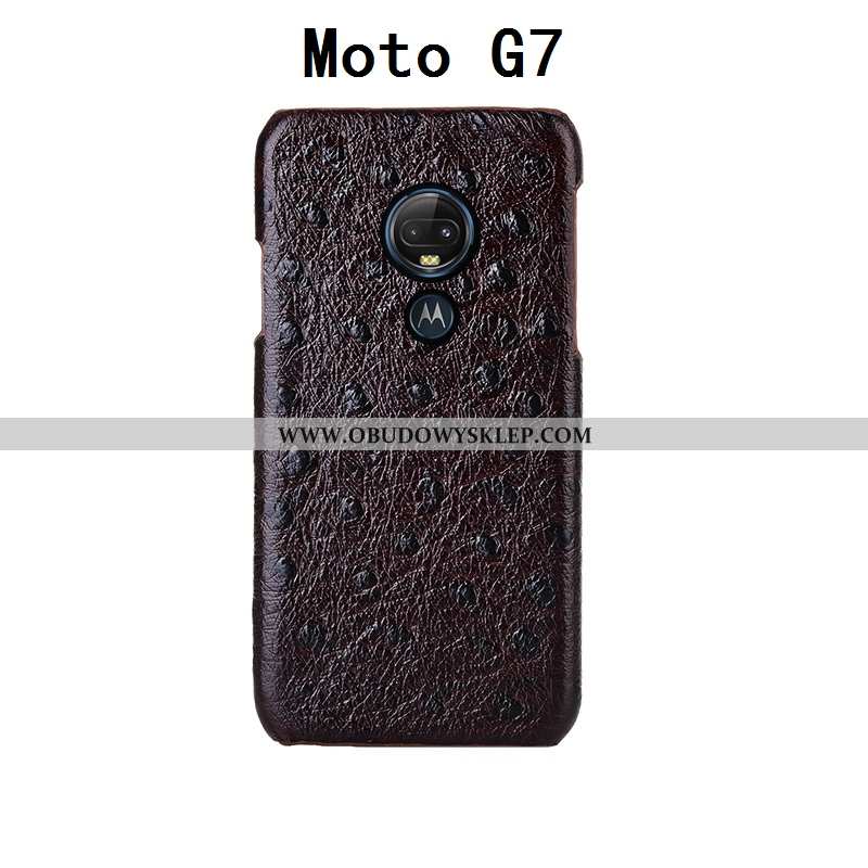 Futerał Moto G7 Wzór Ptak Skóra, Pokrowce Moto G7 Ochraniacz Kreatywne Czarna
