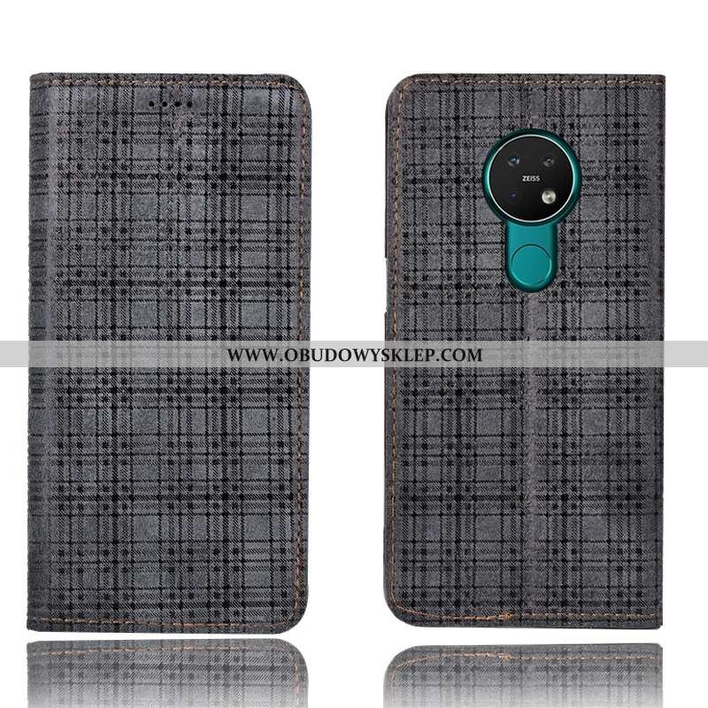 Futerał Nokia 7.2 Skórzane Etui Obudowa All Inclusive, Pokrowce Nokia 7.2 Ochraniacz Aksamit Szara