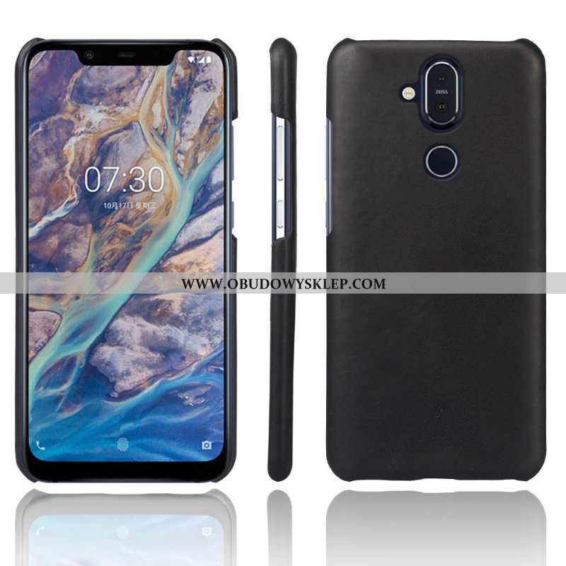 Futerał Nokia 8.1 Skórzane Etui Ochraniacz Futerał, Pokrowce Nokia 8.1 Skóra Czerwony Czerwona