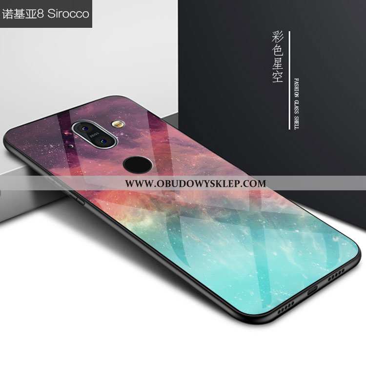 Futerał Nokia 8 Sirocco Trendy Gwiaździsty Telefon Komórkowy, Pokrowce Nokia 8 Sirocco Szkło Czarna