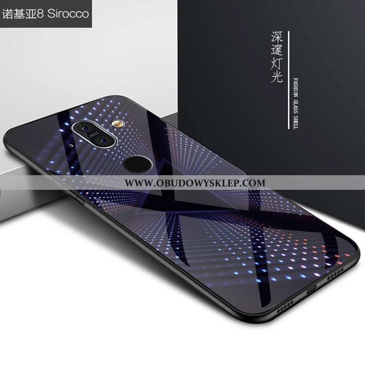 Futerał Nokia 8 Sirocco Trendy Gwiaździsty Telefon Komórkowy, Pokrowce Nokia 8 Sirocco Szkło Czarna
